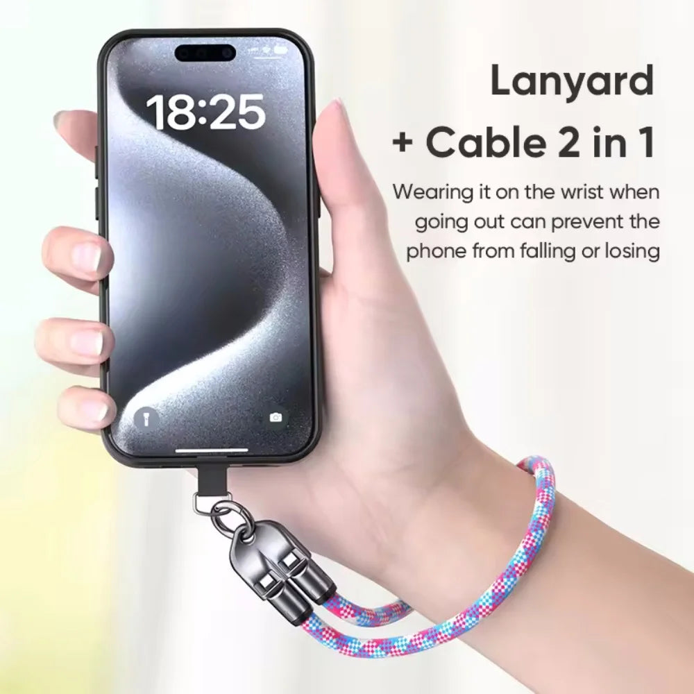 2 in 1 USB-C Phone Lanyard Charging Cable | Fast Charge & Data Transfer