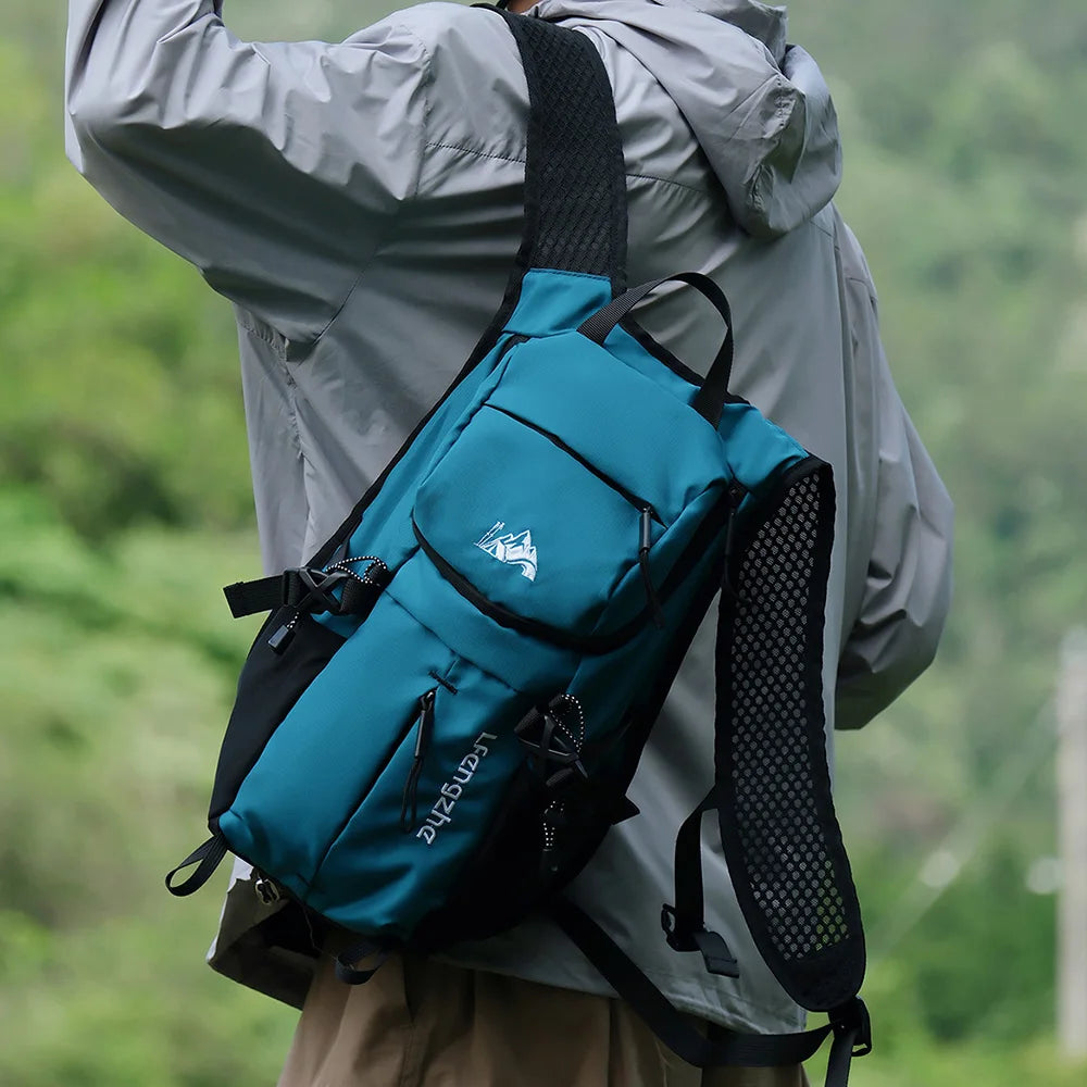 Outdoor Mini Backpack Mountain Pattern Lightweight Adjustable Strap Daypack for Hiking Travel Camping Daily Outdoor Trip