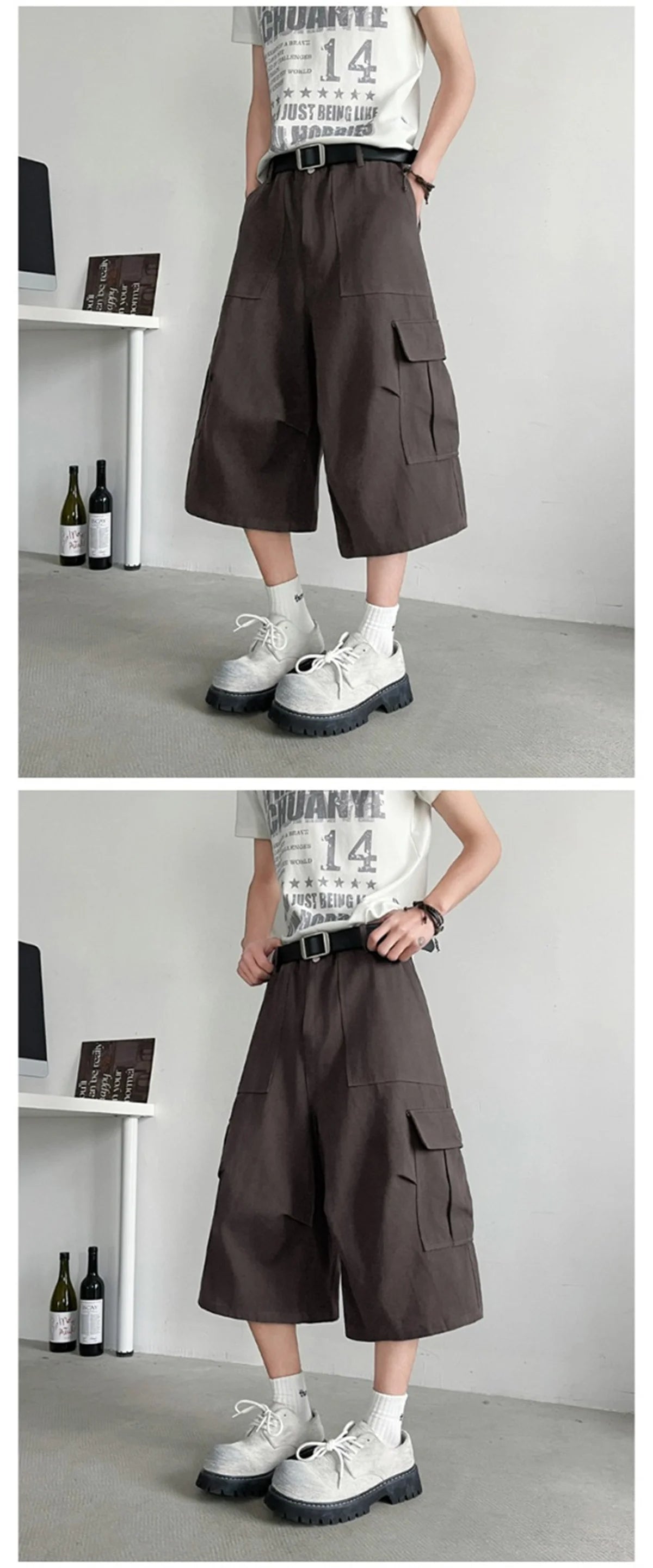 Vintage Cargo Shorts for Men | Oversized Y2k Grunge Streetwear