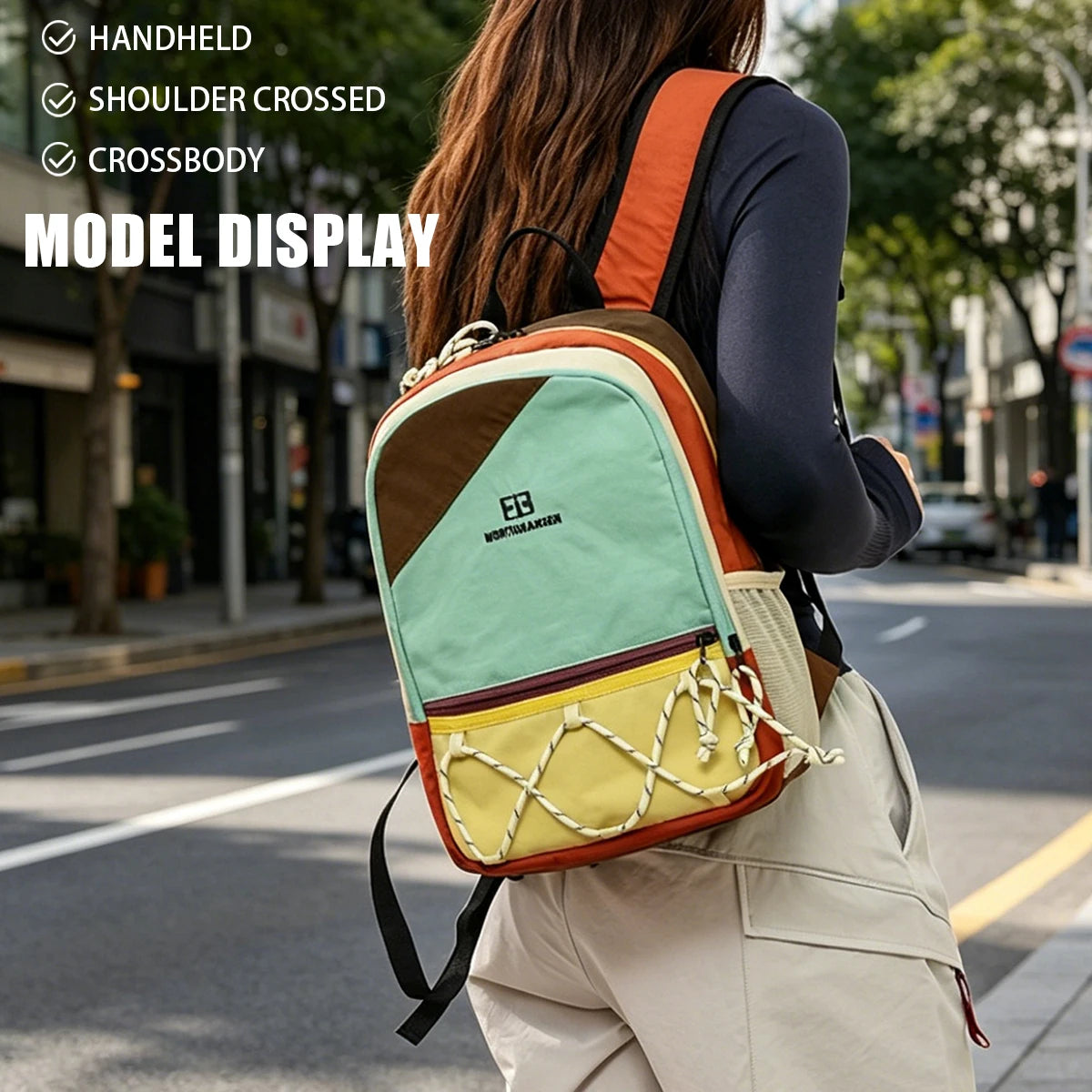 Japanese-Style Travel Ultra-Light Backpack, Niche Korean-Style Ins Outdoor Camping Backpack, Niche Brand Backpack for Women
