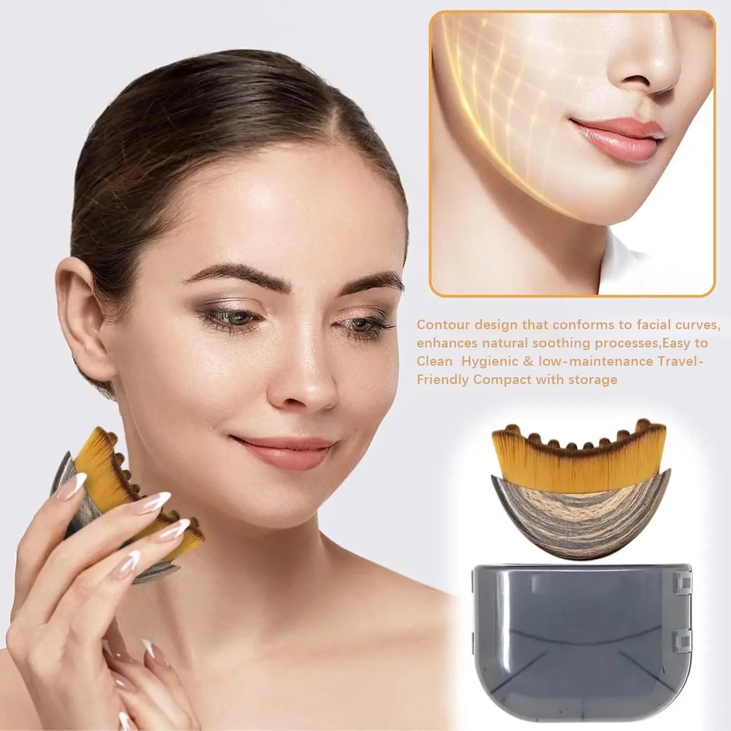 Lymphatic Contour Face Brush | Stress-Relief Tool for Radiance