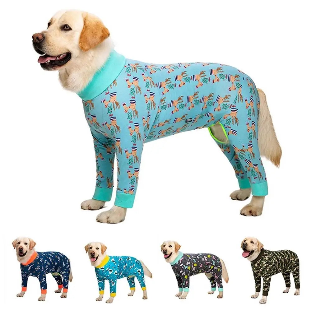 Cartoon Pet Recovery Suit | Comfortable Dog Pajamas for Healing