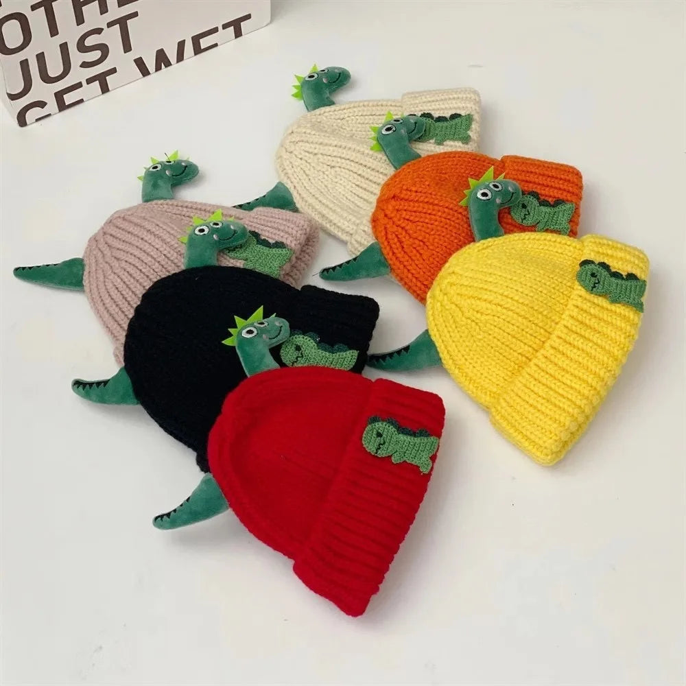 Cute Dinosaur Baby Knitted Winter Hat | Warm Wool-Blend Beanie
