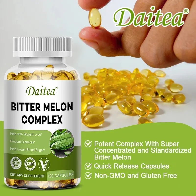 Natural Bitter Melon Extract Capsules | Support Blood Sugar & Fat Burn