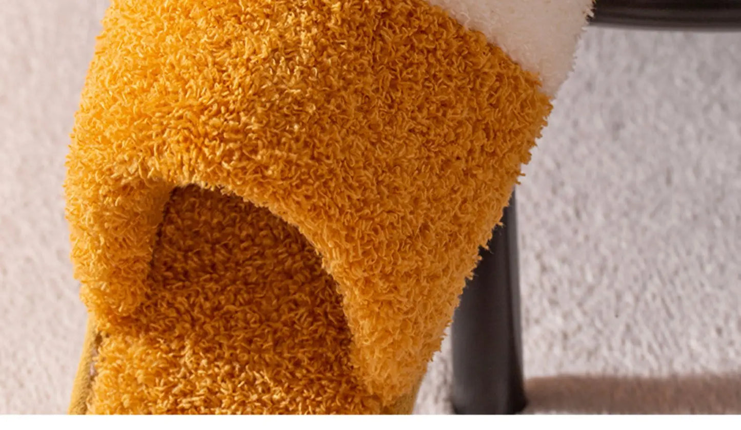 Pantuflas afelpadas de pata de gato para mujer | Zapatillas cómodas de invierno para interiores