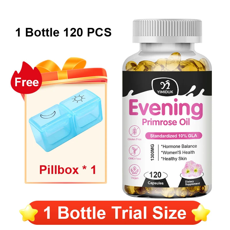 Evening Primrose Oil 1300mg | Balance Hormones & Enhance Skin Health