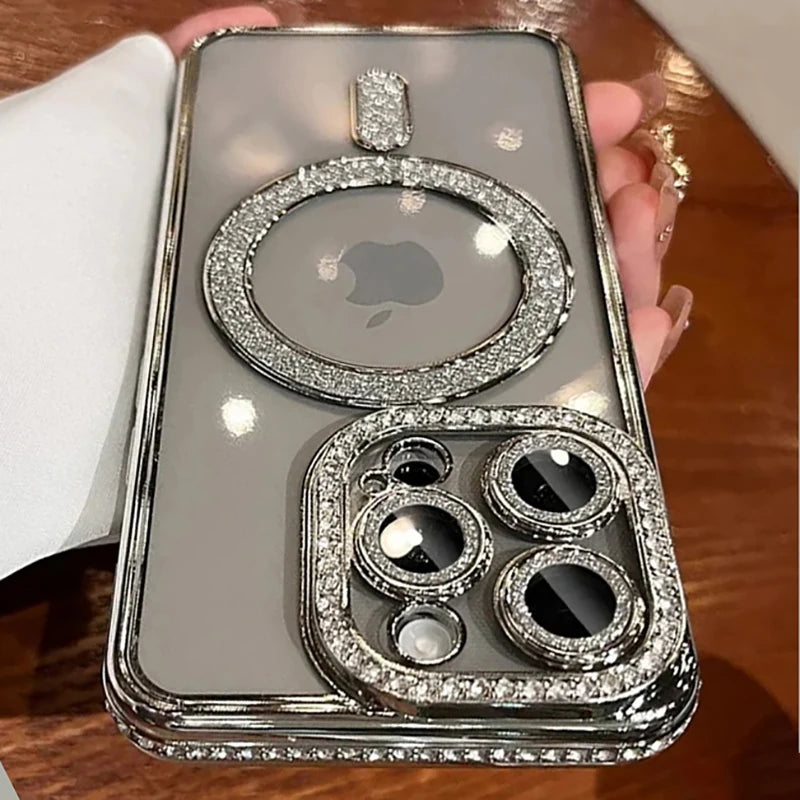 Sparkling Glitter Diamond Transparent Case for iPhone Models