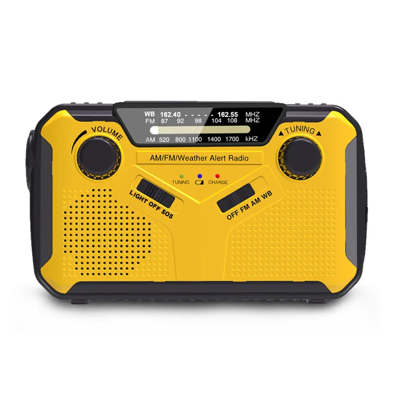 Portable Solar Energy AM FM Radio & Flashlight Emergency Power