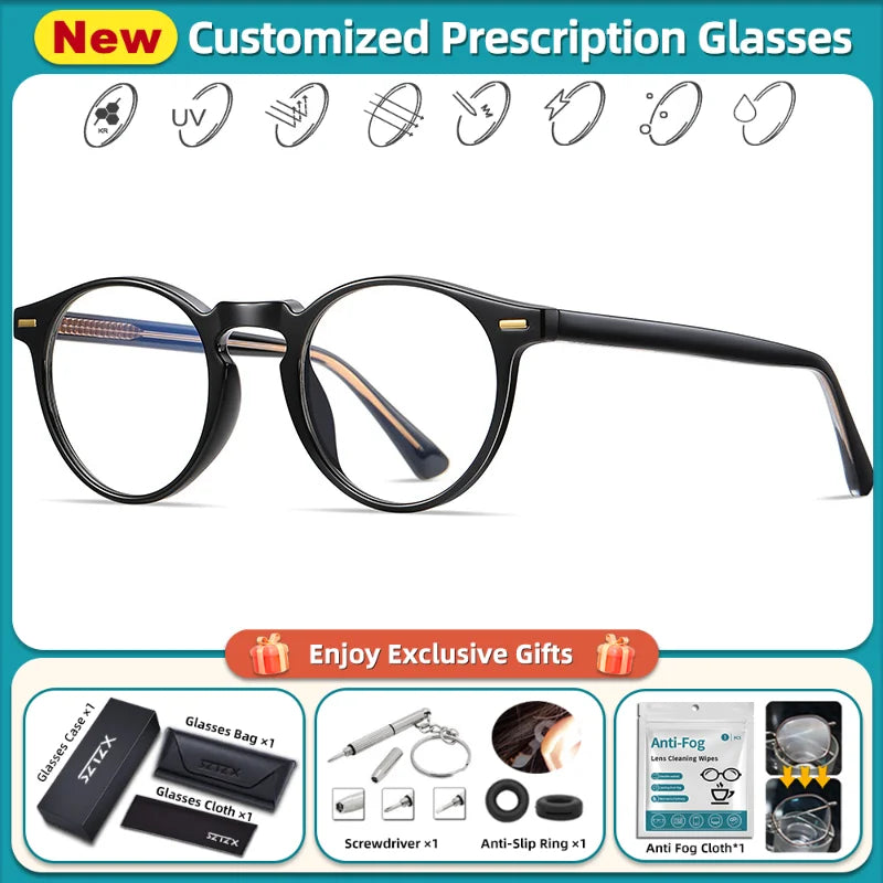 Stylish Women's Geometric Prescription Glasses | Blue Light Blocking