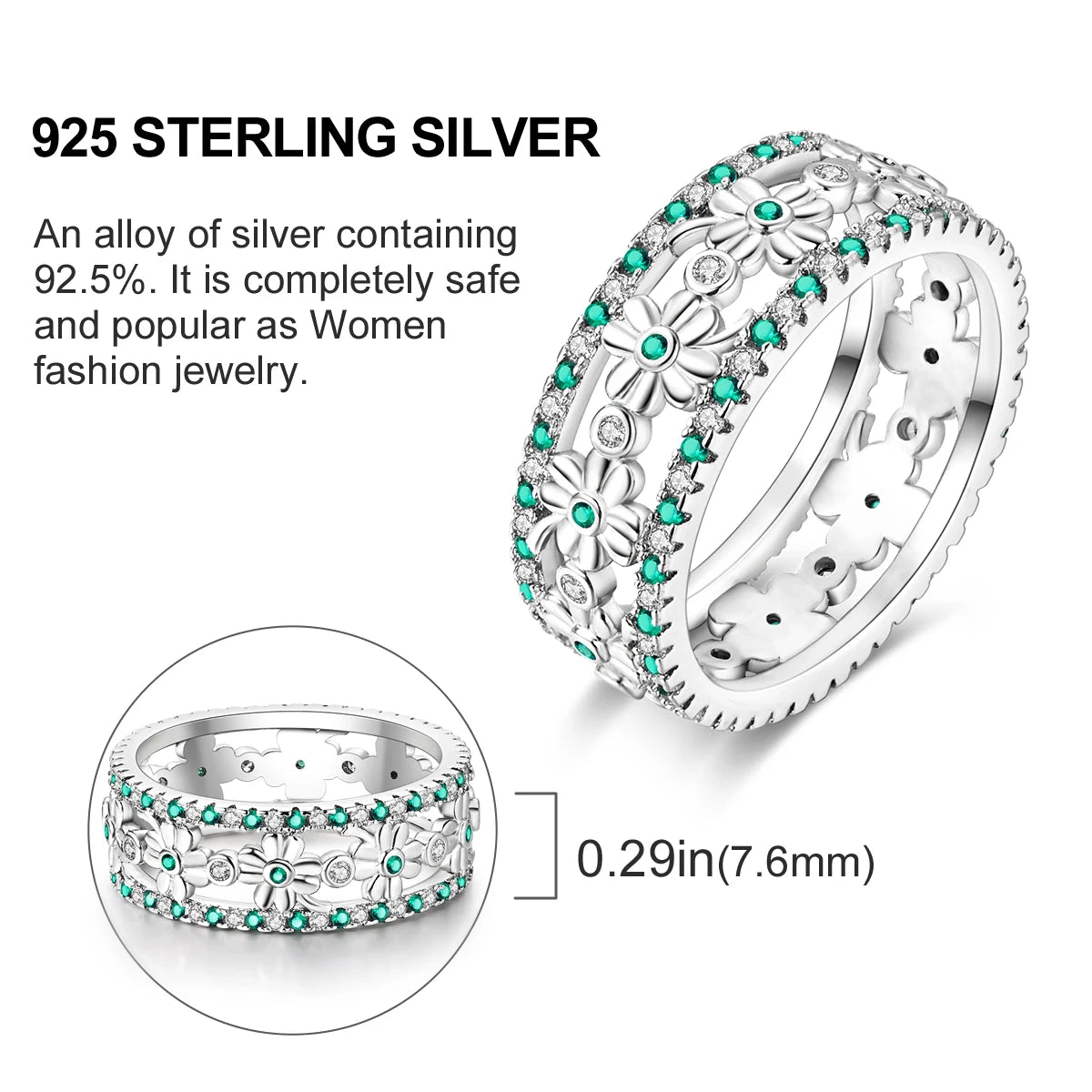 High-Quality 925 Sterling Silver Infinite Love Ring for Women