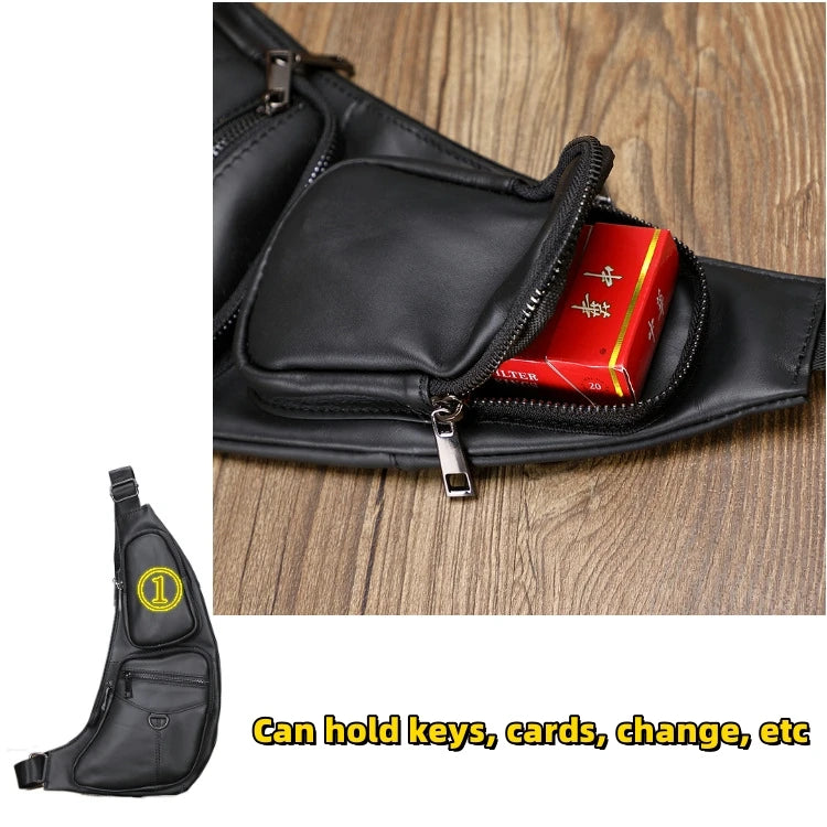 Men's Vintage Leather Sling Bag | Stylish Crossbody Outdoor Bag