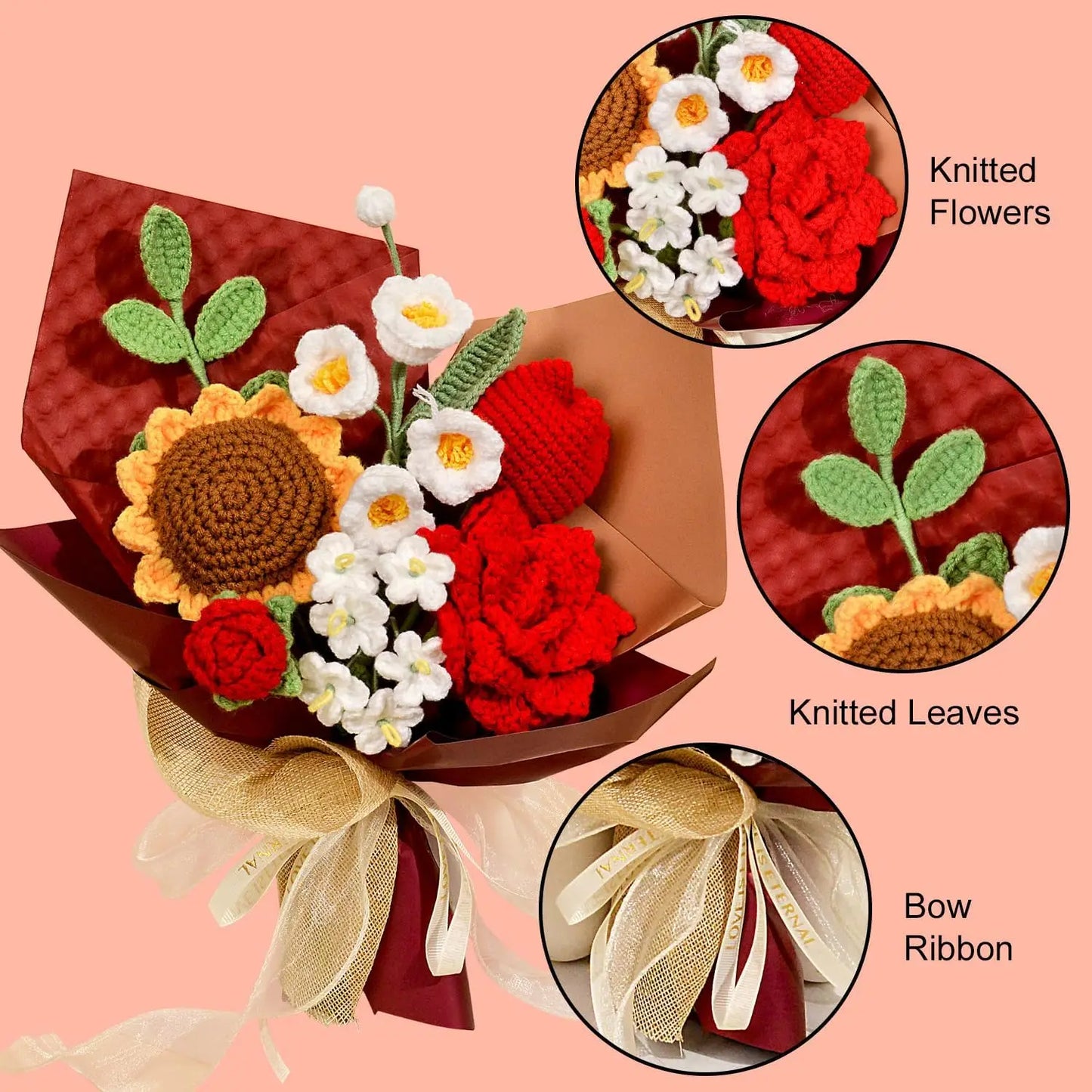 Handmade Crochet Red Rose Bouquet | Perfect Gift for Any Occasion