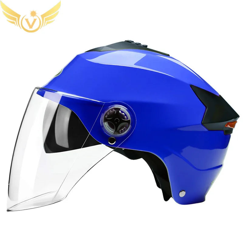 Half Motorcycle Helmet with LED Lights | Universal Scooter Gear