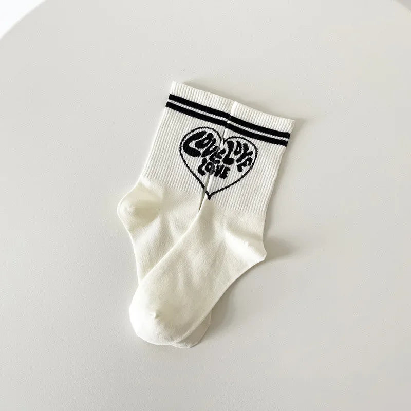 Funny Striped Cotton Thermal Socks for Women | Cozy Home Wear
