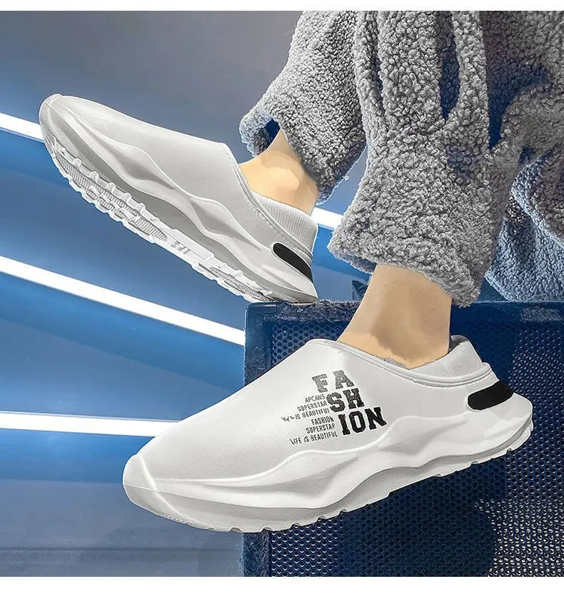 Men's EVA Waterproof Outdoor Slippers | Cozy Winter House Shoes