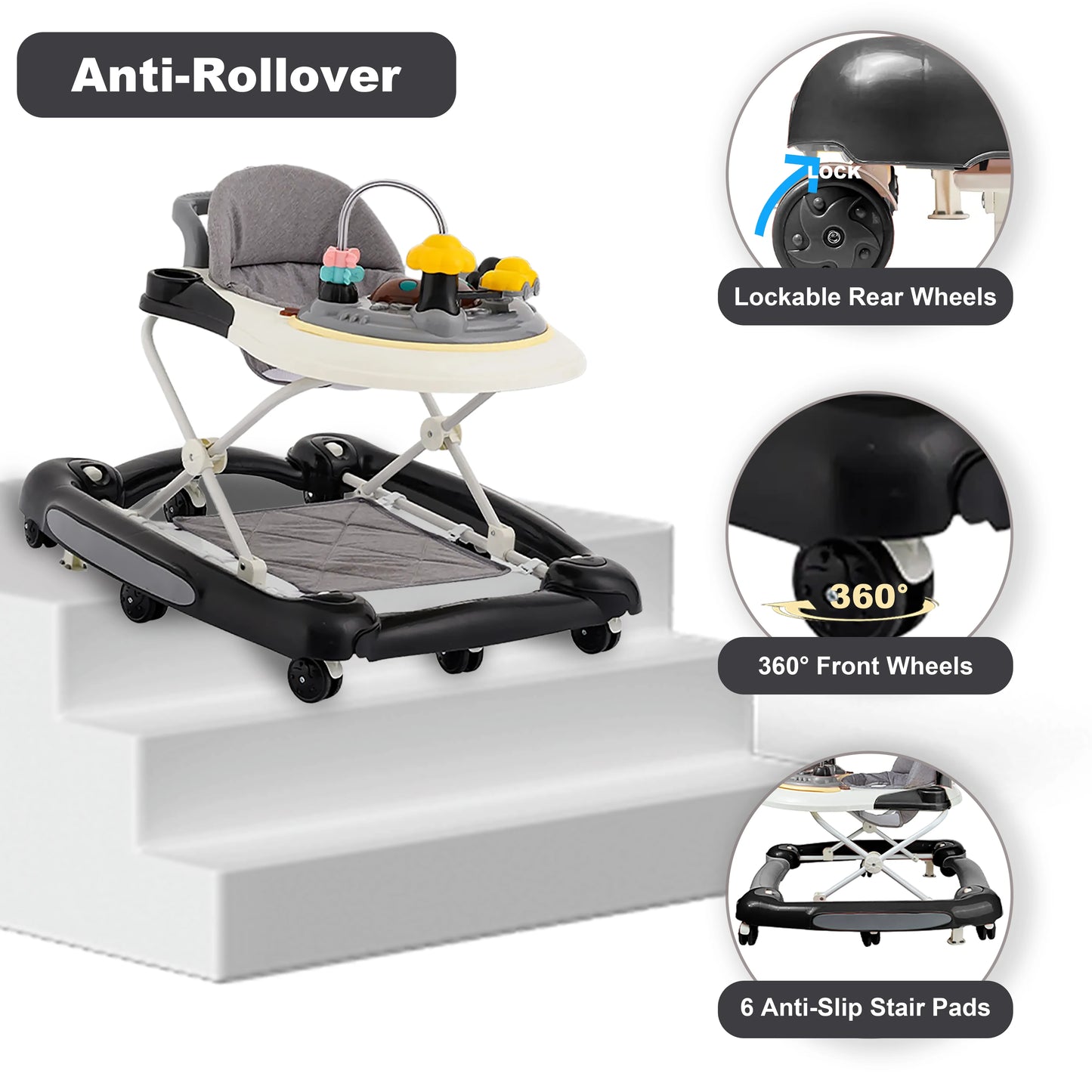 Multi-Functional Baby Walker with Awning | Safe & Fun Mobility
