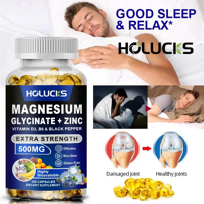 Magnesium Glycinate & Zinc Supplement | Optimize Sleep & Stress Relief