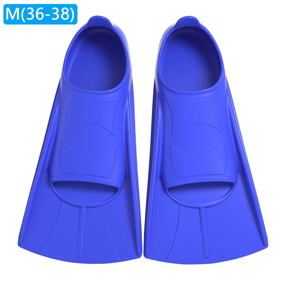 Silicone Swimming Fins for Training | Short Non-Slip Swim Fins