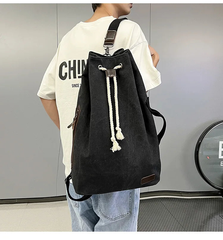 Retro Canvas Backpack Shoulder Bag | Stylish & Functional Gear