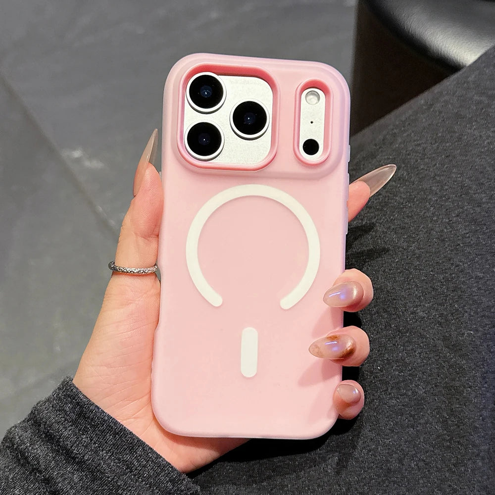 Magnetic Candy Color Wireless Charging Case for iPhone