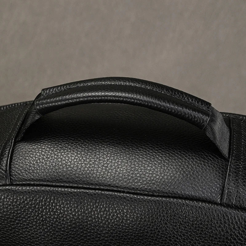 Stylish 15.6" Leather Backpack | Waterproof Travel & School Bag