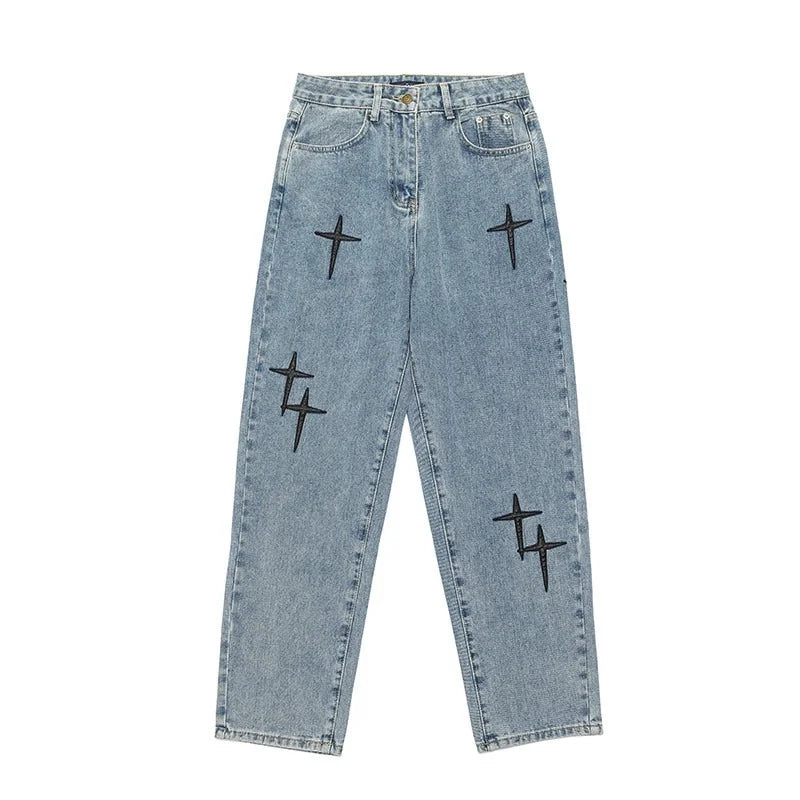 Men's Baggy Wide Leg Jeans | Casual Streetwear Denim Pants