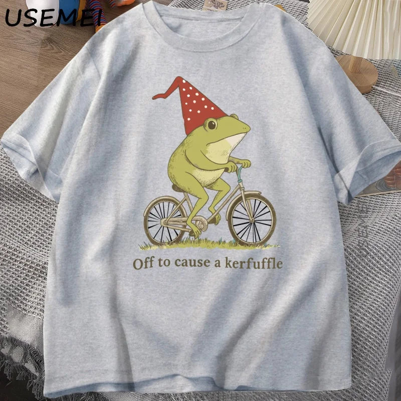Funny Frog T-Shirt for Adults | Unique Graphic Tee Summer Tops