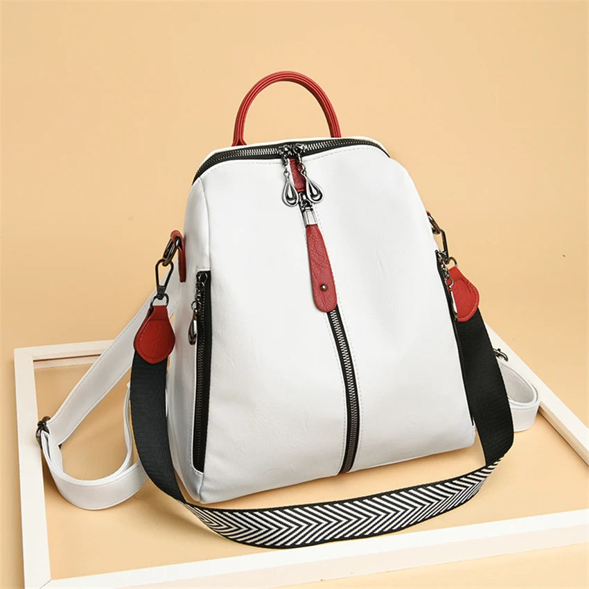 Stylish Women's Soft Leather Backpack | Ideal for Travel & School