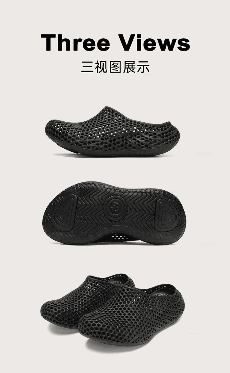 Men's Breathable EVA Clogs | 3D Printed Non-Slip Garden Shoes