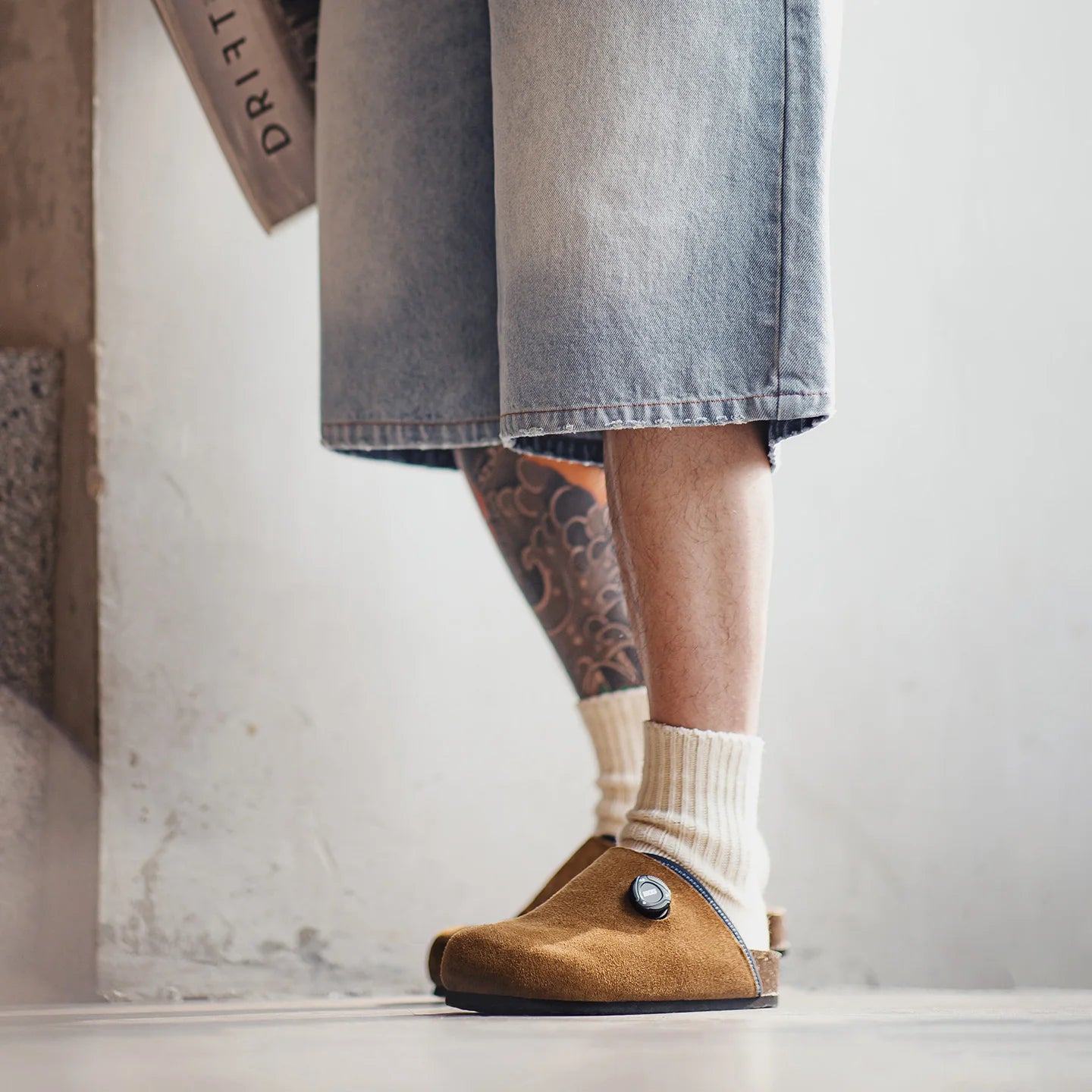 Men's Vintage Classic Brown Suede Mules | Comfortable Slip-On Shoes
