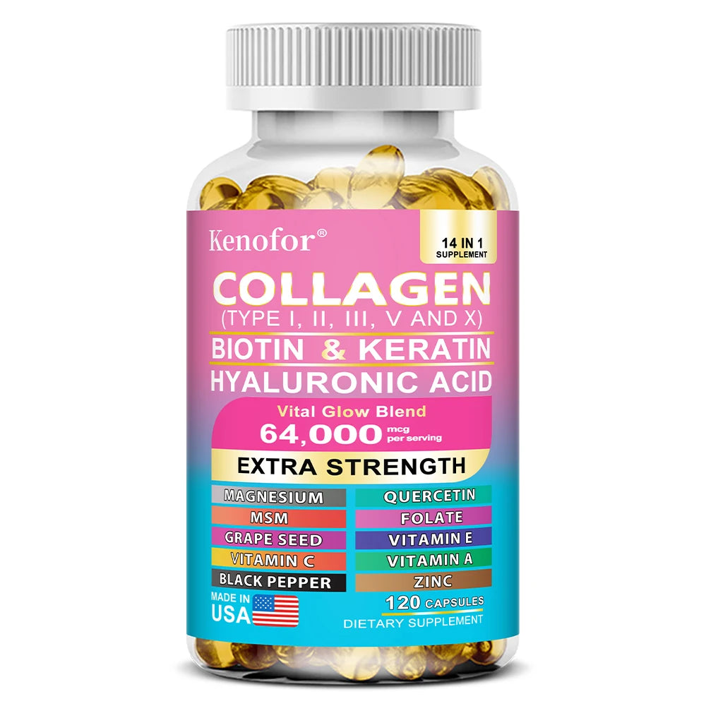 14 IN 1 Collagen Capsules - Ultimate Skin, Hair & Nail Supplement