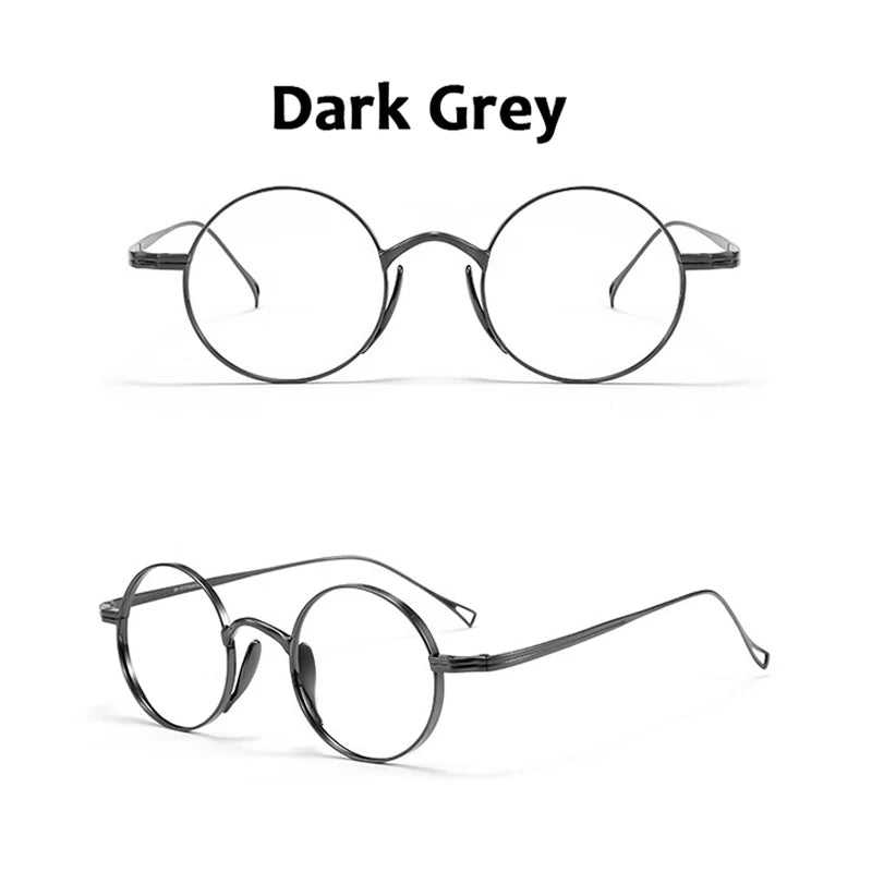 Ultra-Light Titanium Round Glasses Frames | Retro Unisex Eyewear