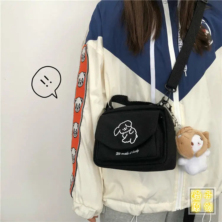 Cute Cartoon Messenger Bag for Women | Stylish Small Square Bag