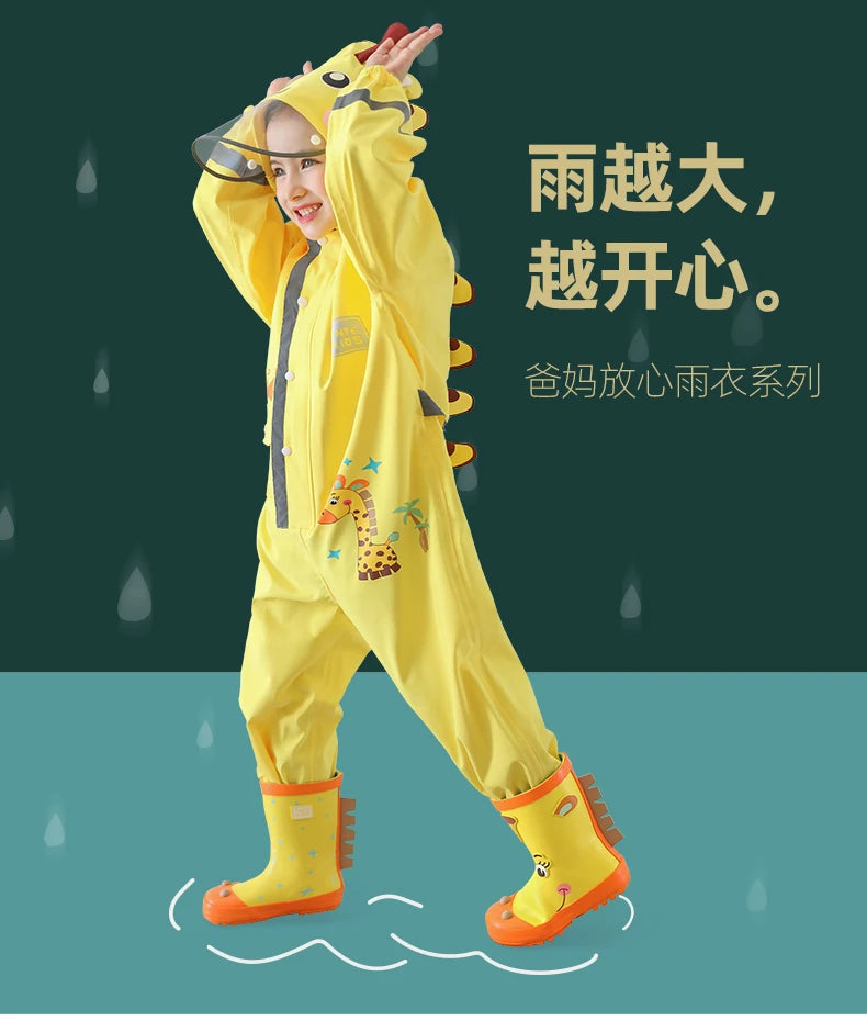 Kids Waterproof Dinosaur Raincoat | Perfect for Boys & Girls