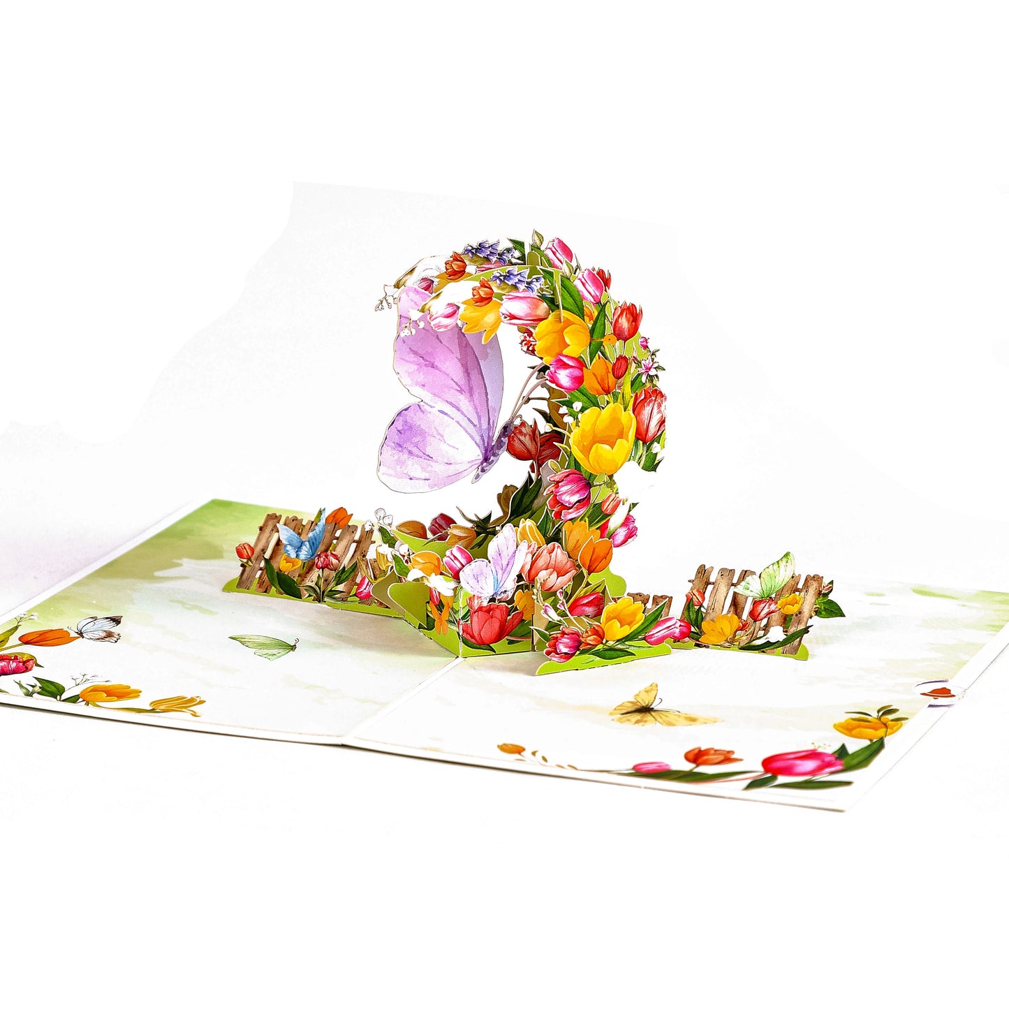 Elegant Floral Birthday & Holiday Greeting Card | Pink Rose Design