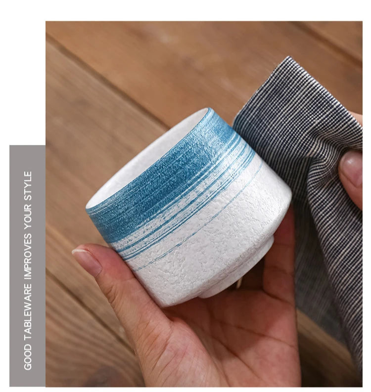Tazas de café vintage de cerámica estilo japonés | Vajilla elegante