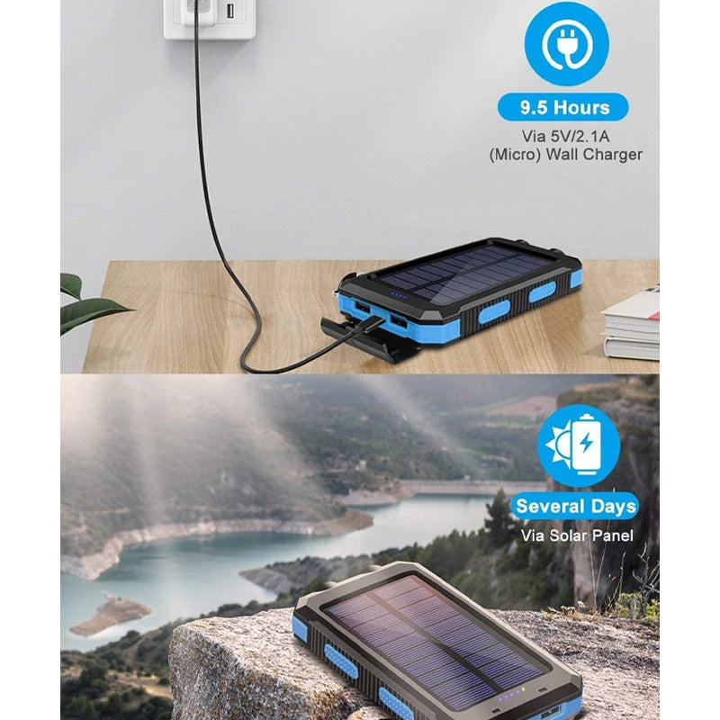 200000mAh Solar Power Bank | Fast Charging Portable Charger