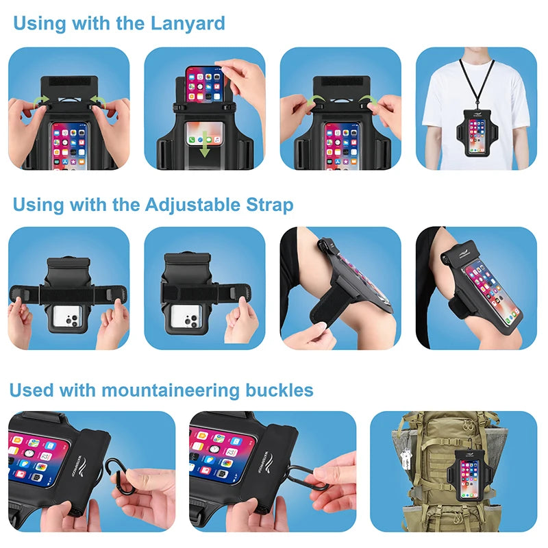 Waterproof Phone Pouch with Armband | Perfect for Swimming & Diving