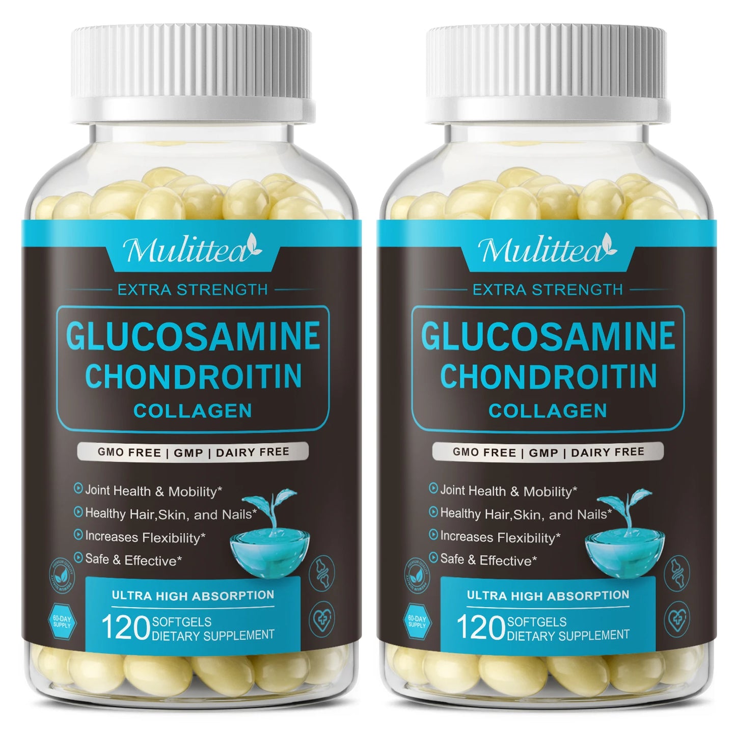 Glucosamine Chondroitin Capsules for Joint Health & Collagen Support