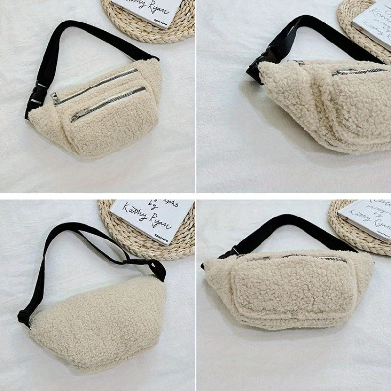 Riñonera de Pana de Peluche Elegante | Bolso Bandolera Versátil