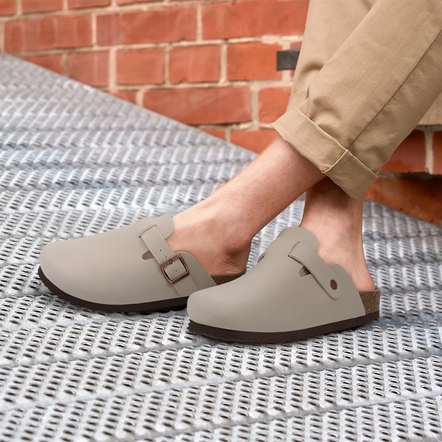 Comfortable Arch Support Suede Clogs for Home and Outdoor