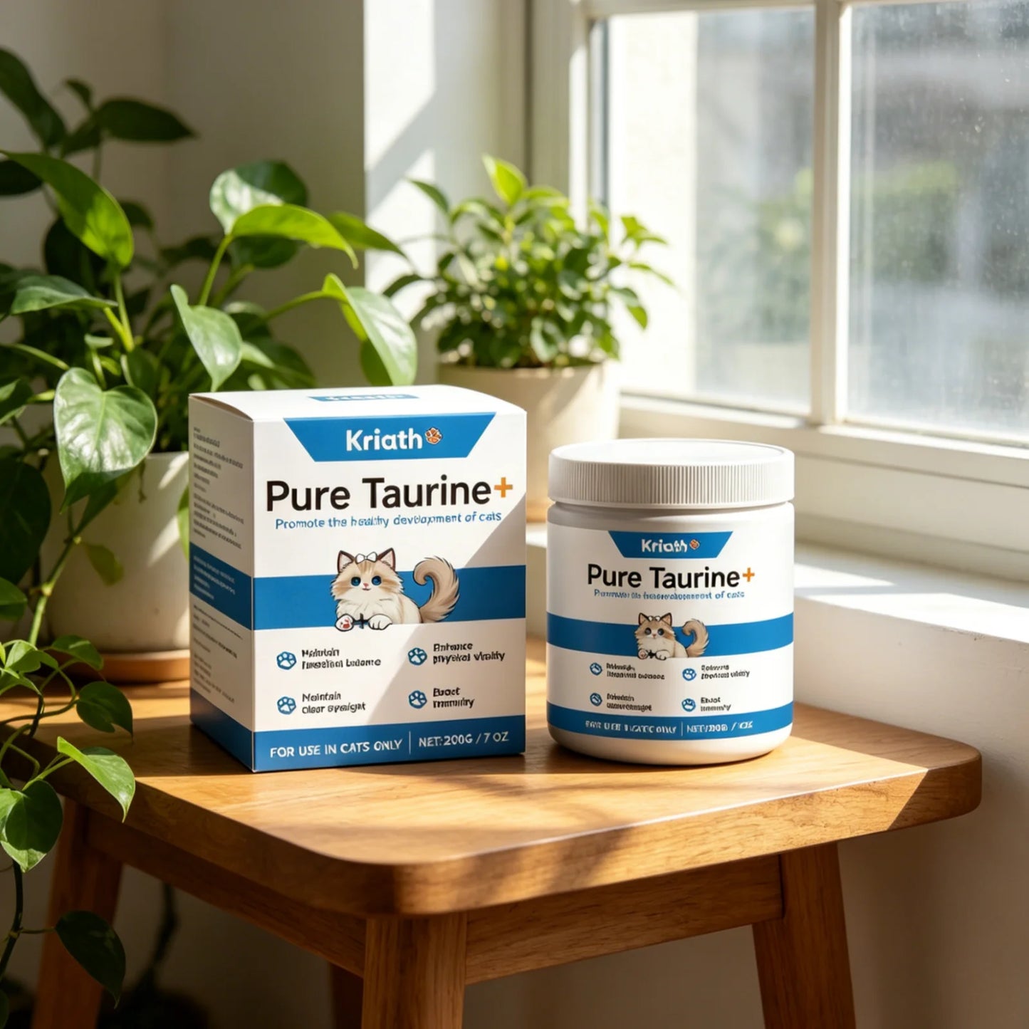 Pure Taurine Powder for Cats | Daily Health Supplement