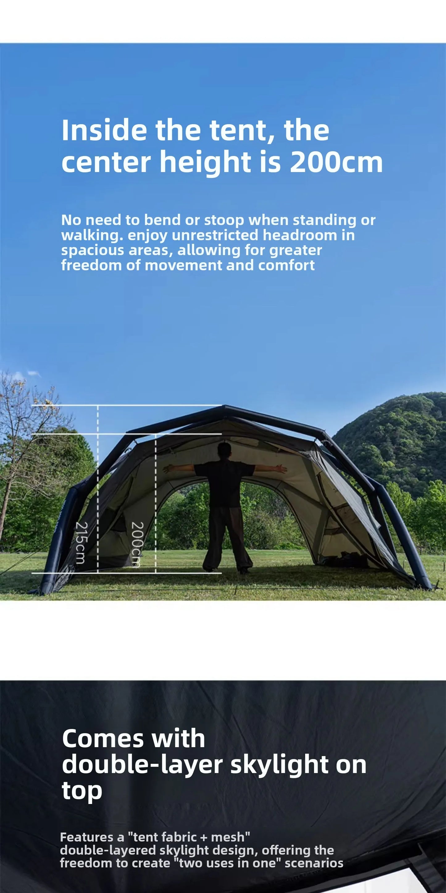 Portable Inflatable Ball Tent for Outdoor Camping | Heavy Rain Shelter