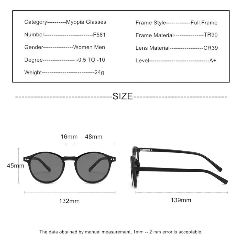 Custom Myopia Glasses with Polarized Clips | Stylish Vision Solution