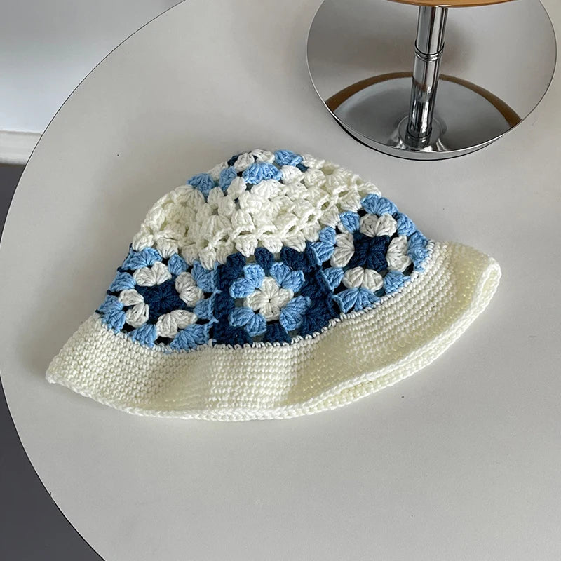 Women's Flower Crochet Bucket Hat | Handmade Spring Summer Style