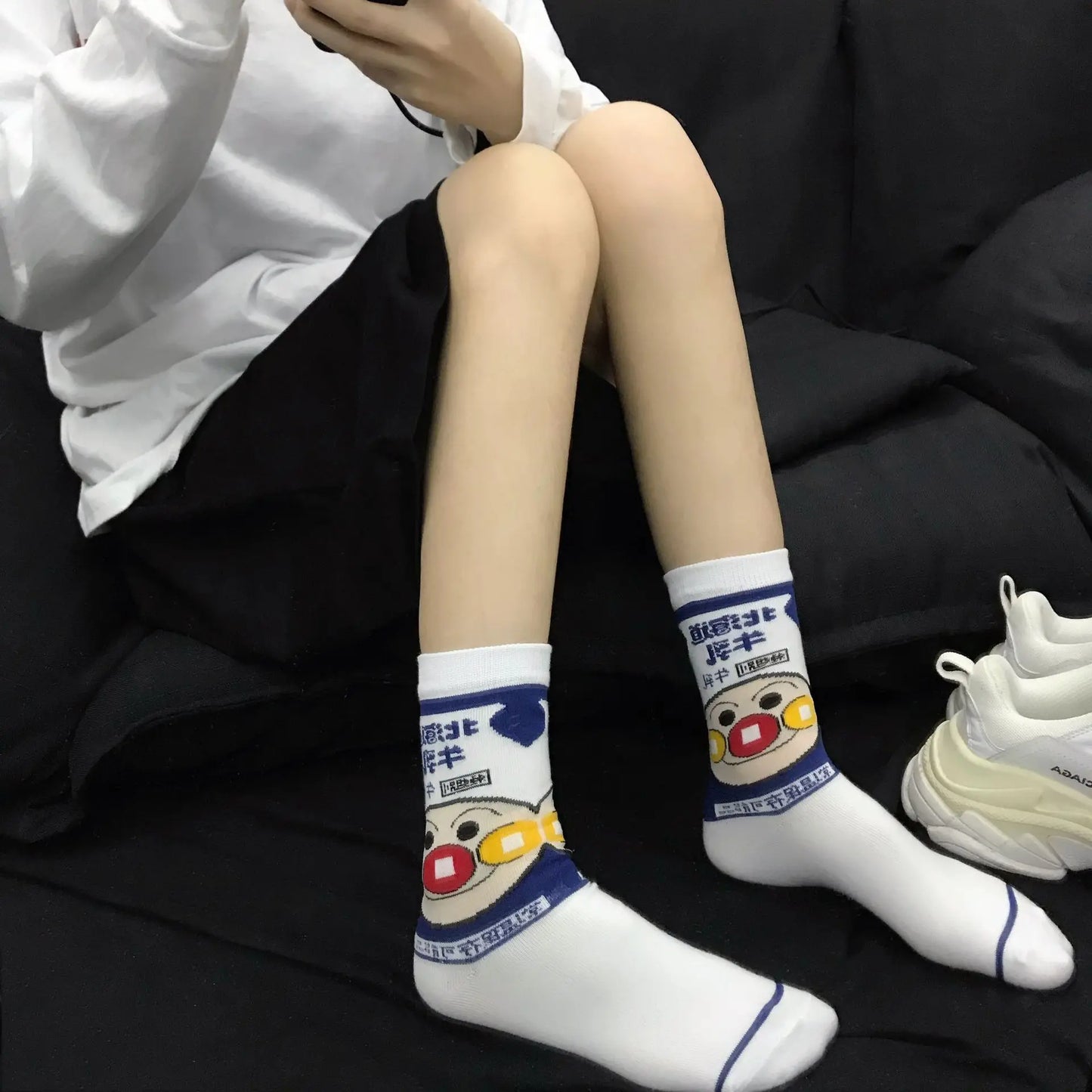 Cute Patterned Cotton Crew Socks for Women | Fun & Stylish Designs