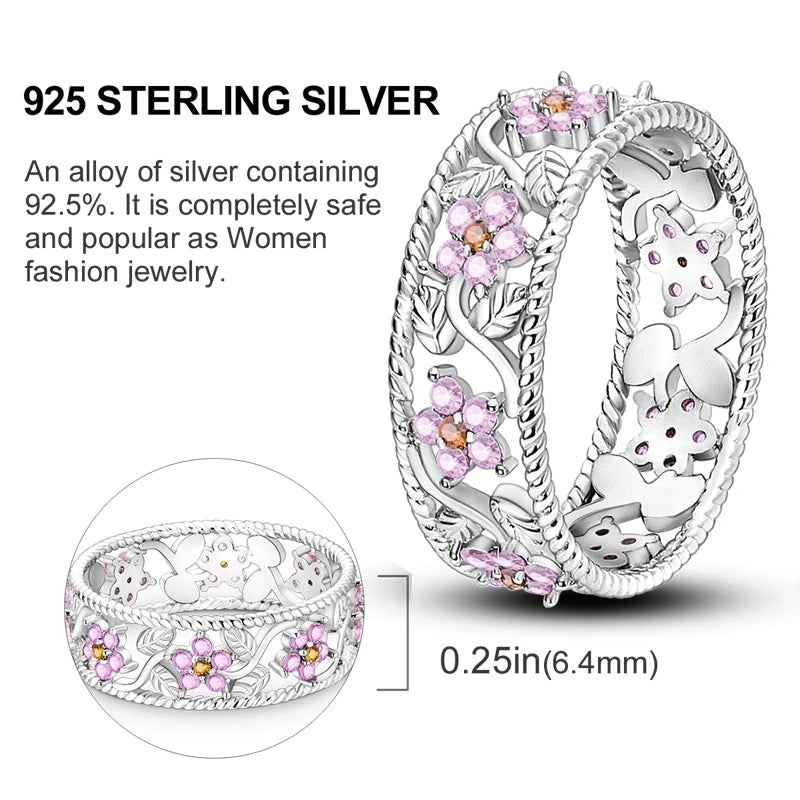 High-Quality 925 Sterling Silver Infinite Love Ring for Women