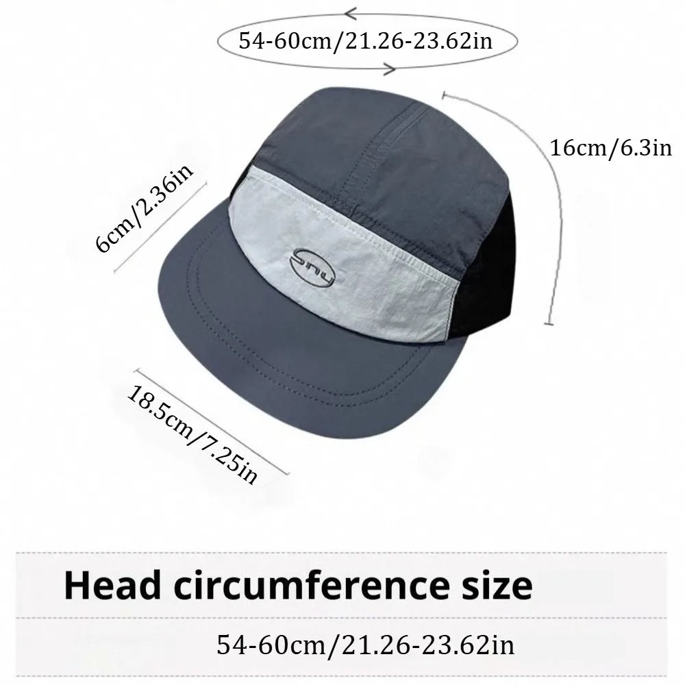 Korean Letter Embroidery Baseball Cap | Lightweight & UV Protection
