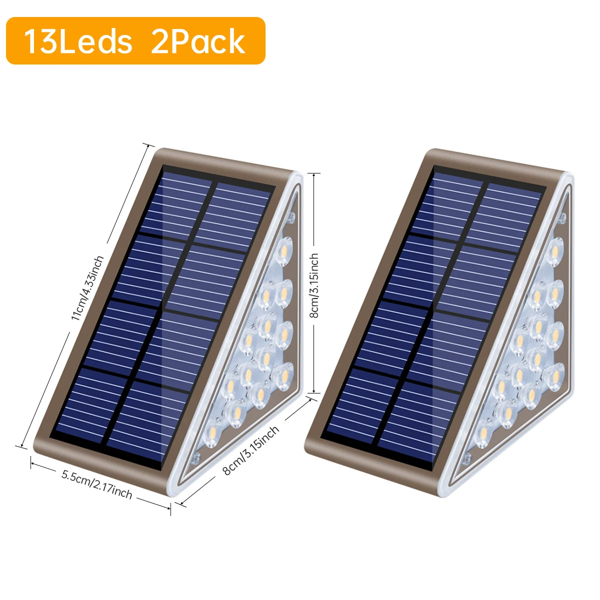 Luces solares para escalones de exterior | Solución de iluminación automática impermeable