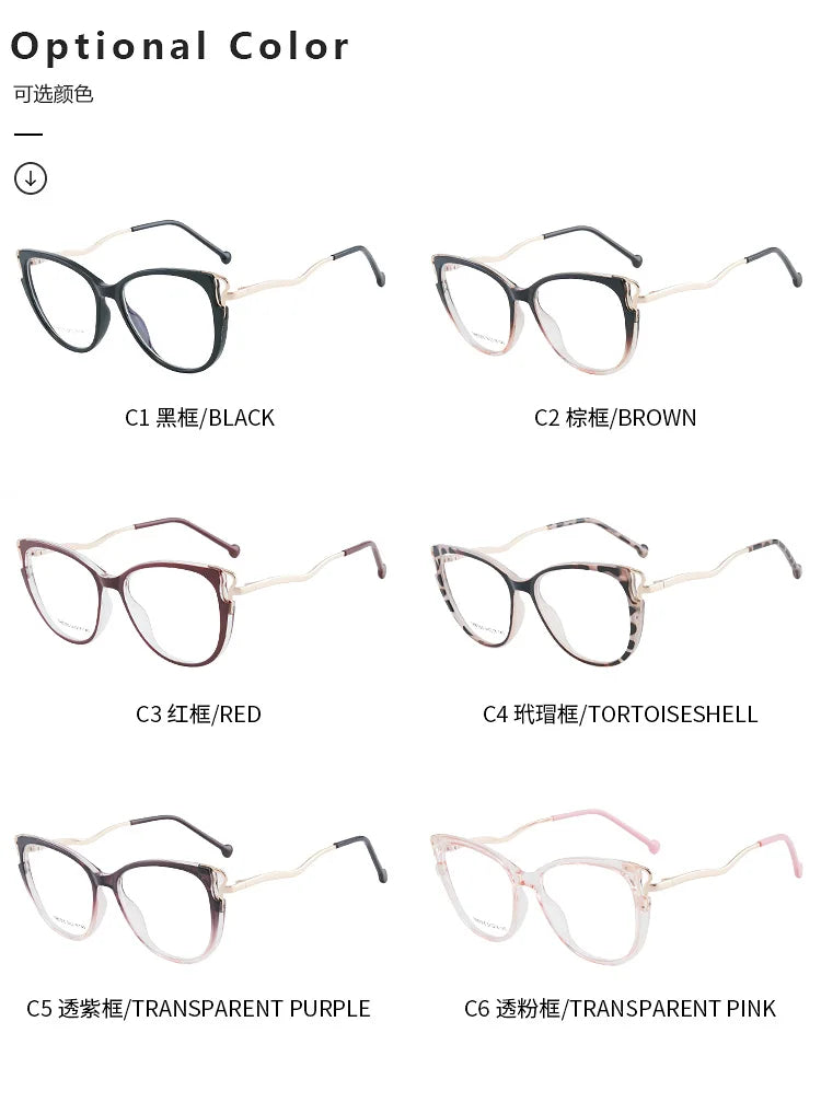 Stylish Handmade Cat Eye Prescription Glasses for Women